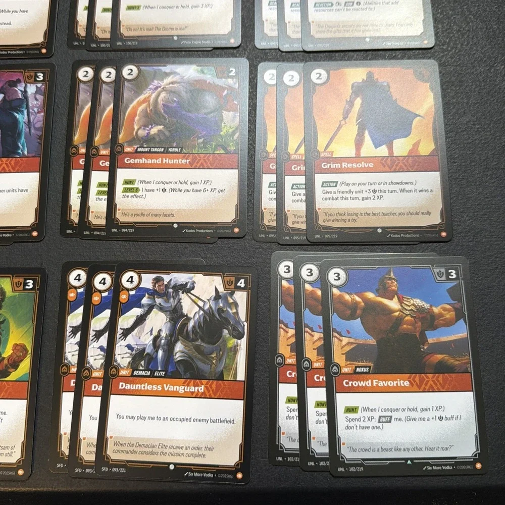 Riftbound Orange Playset Lot 48 Cards Total Body Rune UNL & SFD